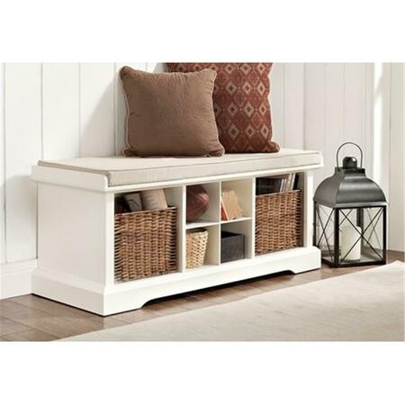 CROSLEY Brennan Entryway Storage Bench In White CF6003-WH